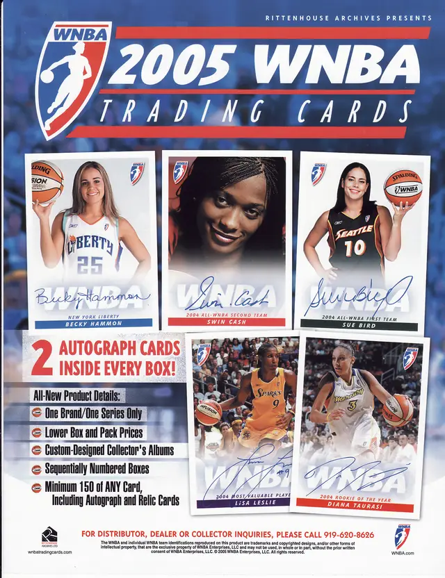 2005 WNBA Promo Sell Sheet Rittenhouse