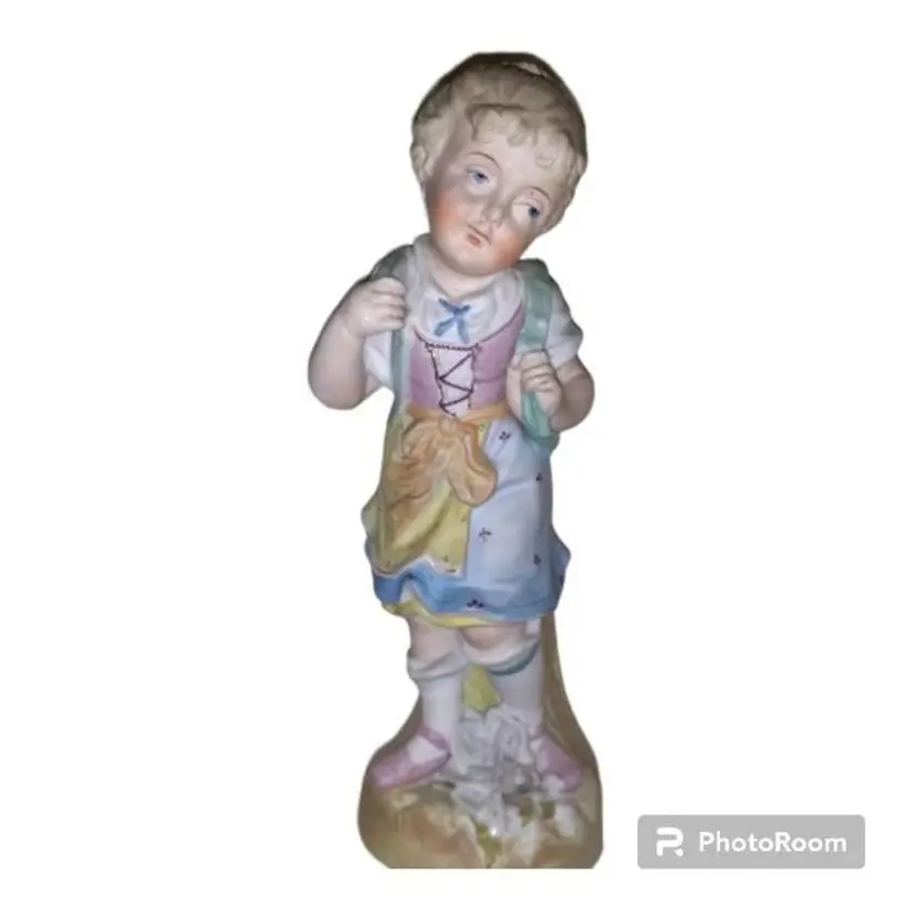 GEBRÜDER HEUBACH Antique German Girl Vase Vintage Match Holder