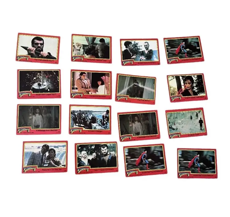 Lot 16 Vintage 1980 Topps DC Comics Superman 2 Movie Trading Card Cards TCG CCG