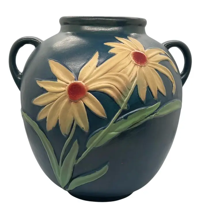 Vintage Roseville Ceramic Urn Flower Vase Pot 10”