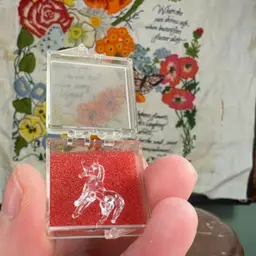 Tiny Clear Glass  1/2” Horse