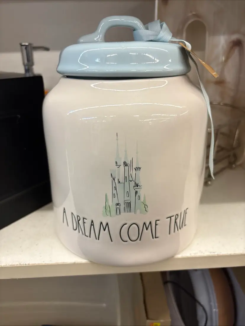 Disney & Rae Dunn Collaborate Canister “A Dream Come True” w/ tags