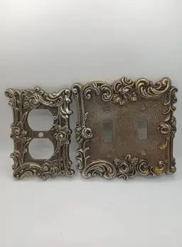 ✨️1967 Brass Roses American Tack & Hardware Outlet & Light Switch Cover ✨️ 3