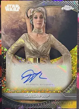 2025 Topps Chrome Star Wars Hyperspace Jennifer Beals/Garsa Fwip Auto Gold #/25