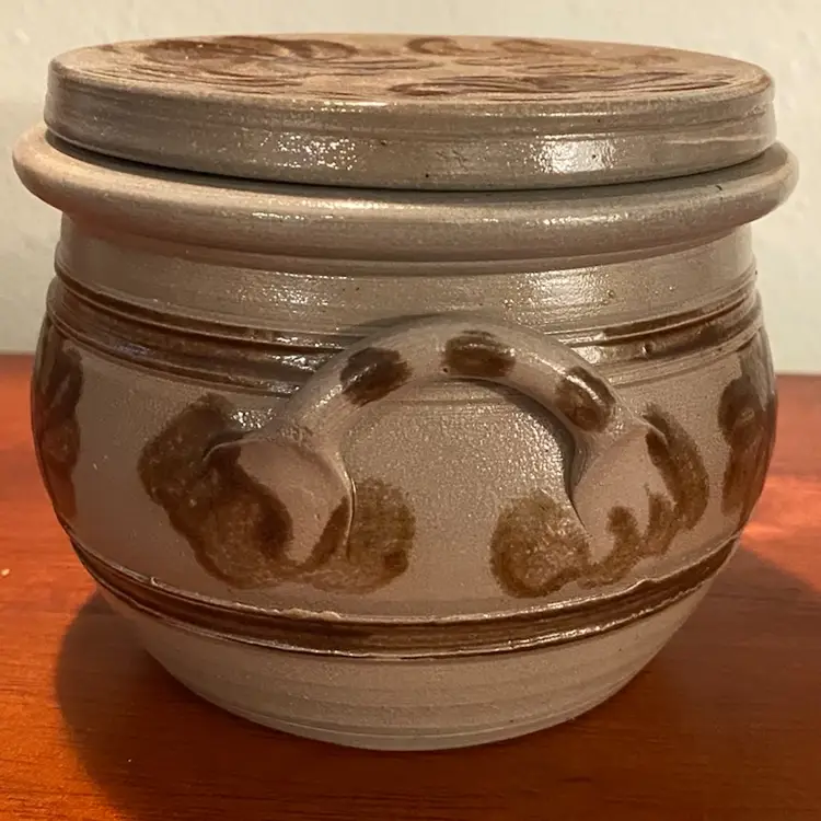 Vintage Betschdorf Salt Glazed Stoneware Pottery Butter Bell