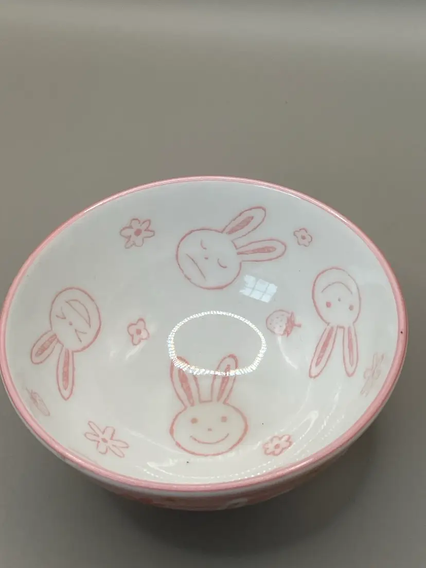 Japanese Ceramics Kids Noodle Bowl- Bunny