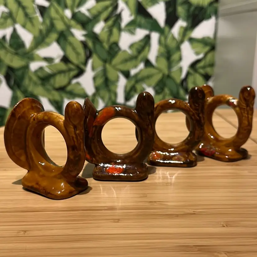 Vintage Turkey Napkin Holders-Set Of 4