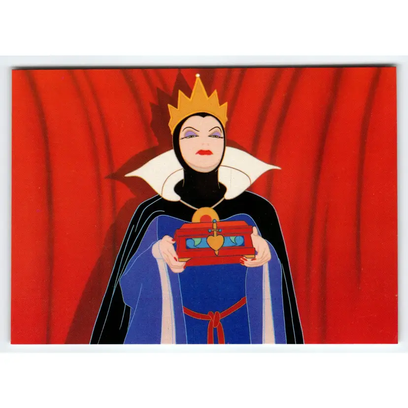 Evil Queen Holds Box Snow White And The Seven Dwarfs Disney Postcard Vintage