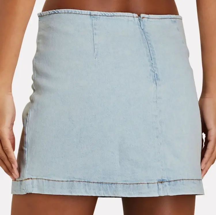 Weworewhat Denim Skirt Open Cut (Small)
