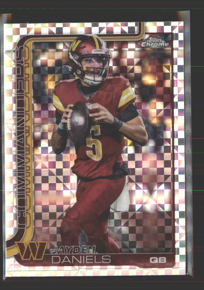 Jayden Daniels 2025 Topps Chrome X-Fractor #295 - (142) - Washington Commanders