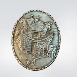 Wendell August Forge Noah’s Arc Pendant Brooch