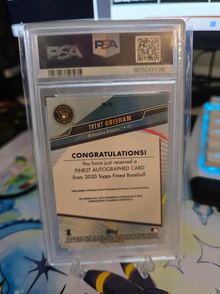 2020 Trent Grisham Finest Rookie Auto PSA 10 New York Yankees