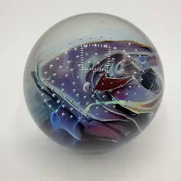 Milropa 1978 Gorgeous Galactic Swirl Controlled Bubble Paperweight