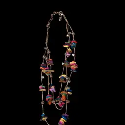 Colorful Goldtone Stone Chip Beads