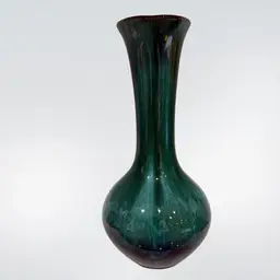 Vintage 1970s Blue Mountain Pottery Teal Round Vase BMP Canada