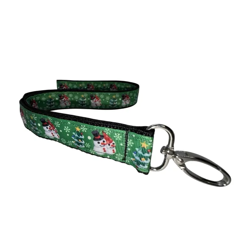 Keychain Lanyard Key Holder Christmas Snowman NEW Handmade 19.5”