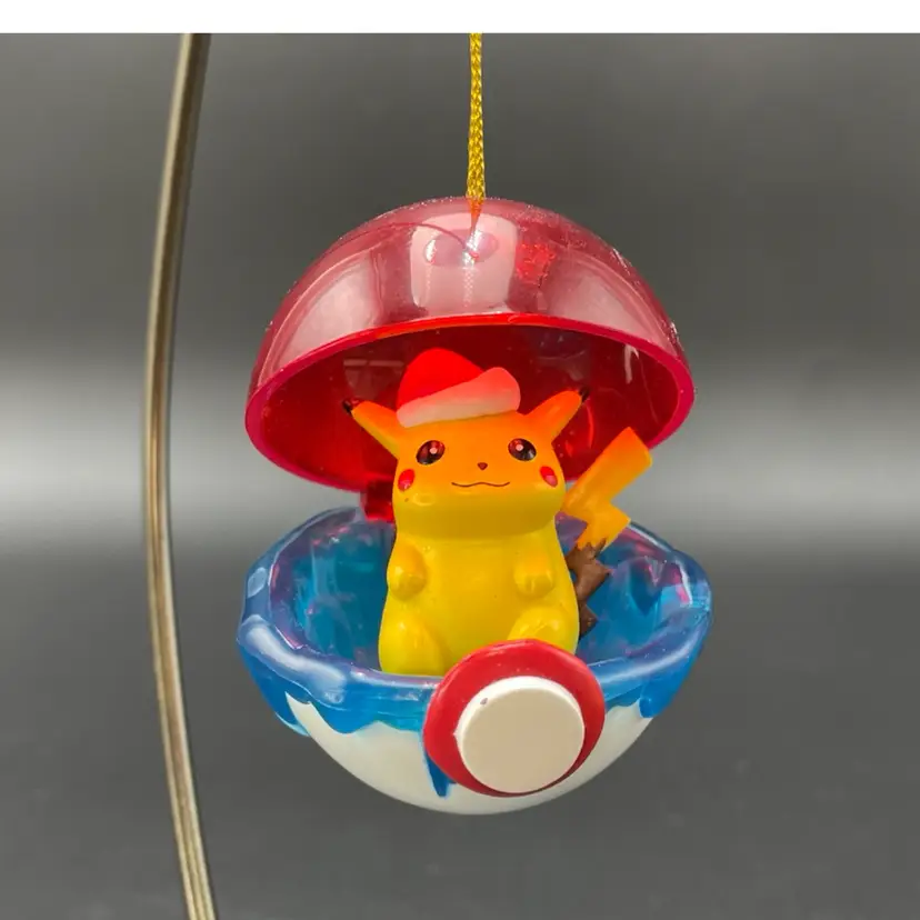 Nintendo Pokemon Pikachu in a Pokeball Hanging Christmas Ornament