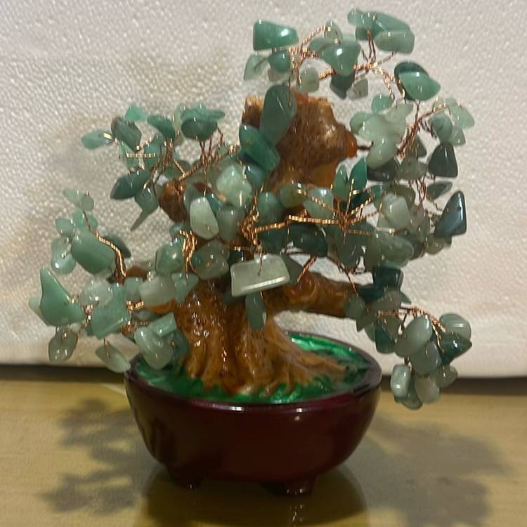 Gemstone tree 6 inches tall, footed base