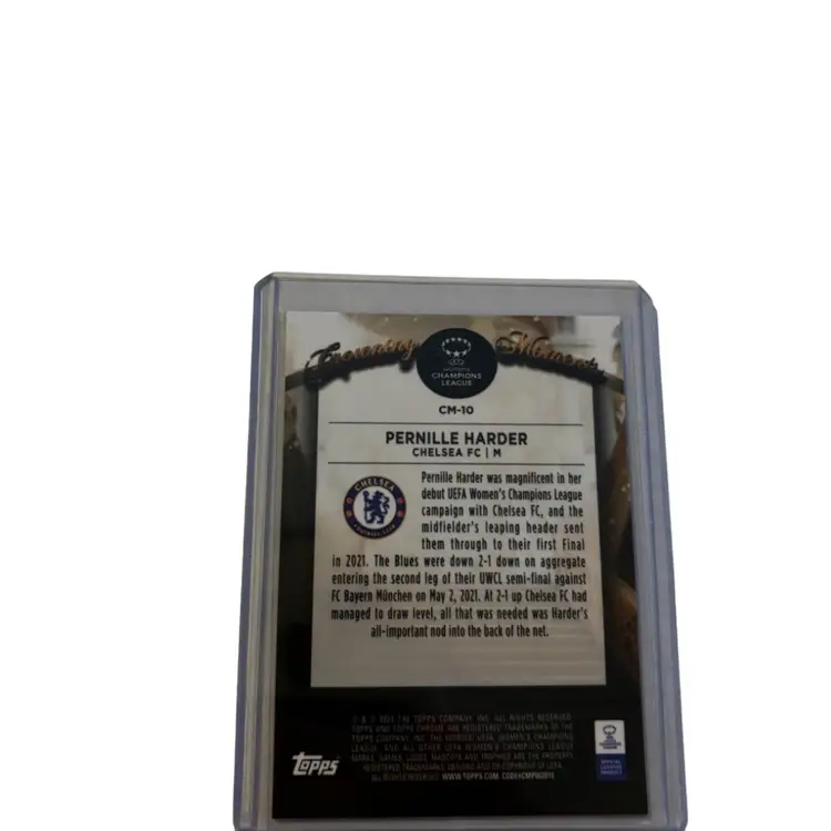 Pernille Harder Chelsea Fc Uwcl Topps Chrome /25 Orange Insert