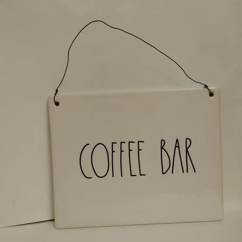 Rae Dunn Coffee Bar sign. 7.5 x 6. No chips or cracks. Artisan Collection by Magenta.