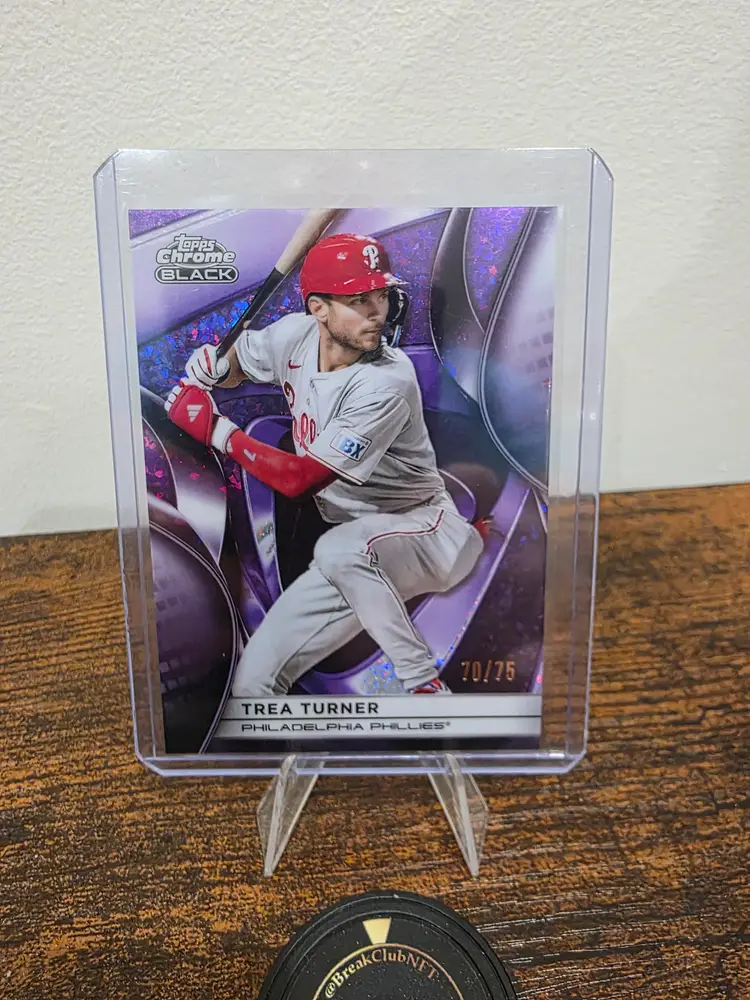 Trea Turner 2025 Topps Chrome Black /75
