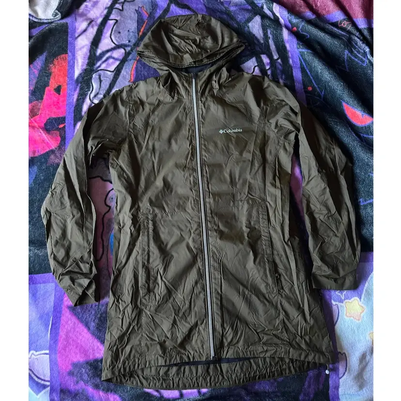 Columbia Forest Green Windbreaker Jacket ( S )
