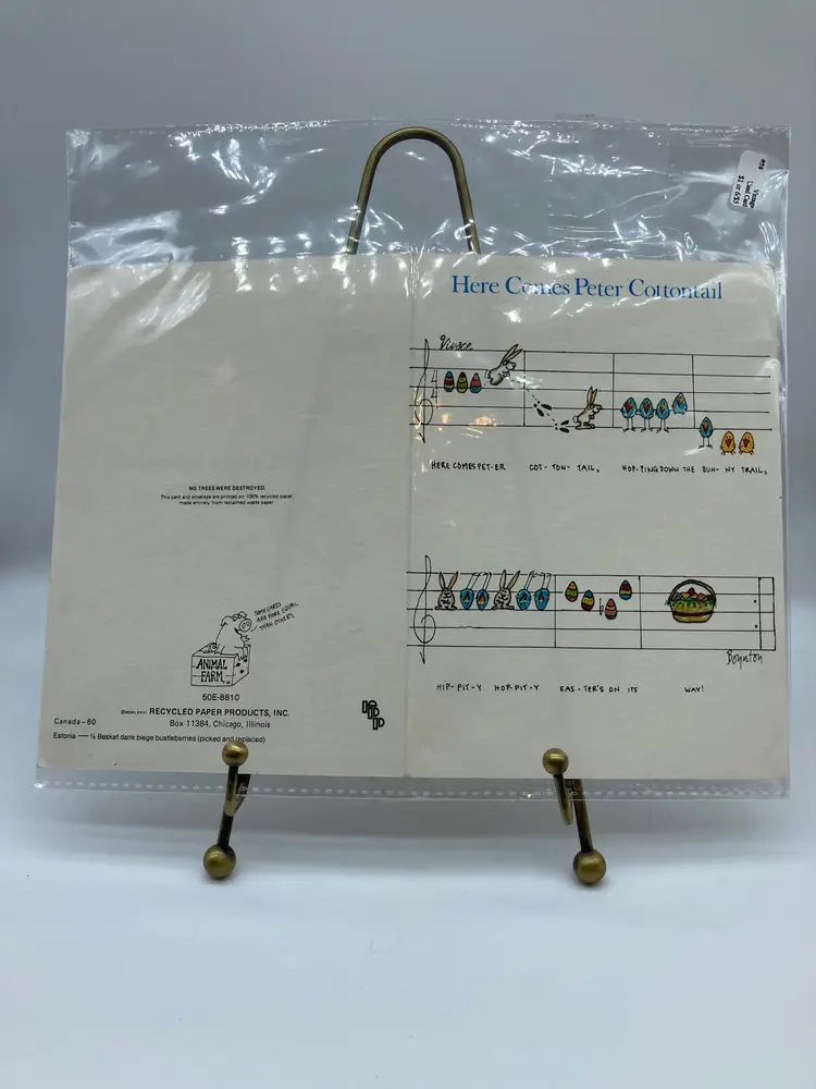 Sandra Boynton Card of 'Here Comes Peter Cottontail' Song