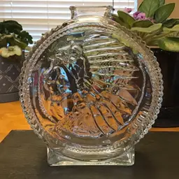 Vintage Anchor Hocking American Indian Head Buffalo Nickel Clear Glass Coin Bank