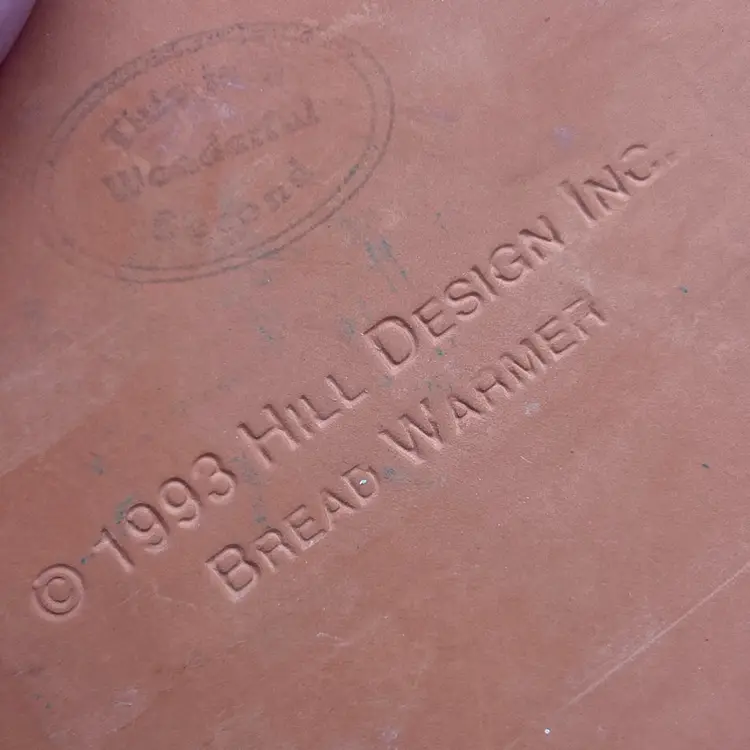 #01 Vintage 1993 Hill Design “Bread Warms the Heart” Brown Bag Cookie Art Mold Wall Hanging Plaque