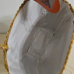 Vintage 70s Straw Woven Chick with Guitar Easter Child's Bag Basket