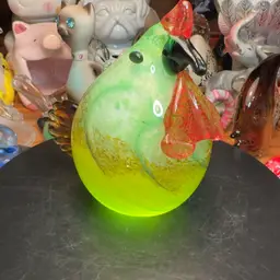 Glass Chicken W/ Broken Comb