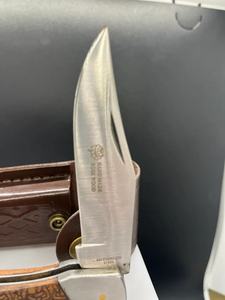 5” Handmade Rosewood Celtic Design , LockBack , with Sheath