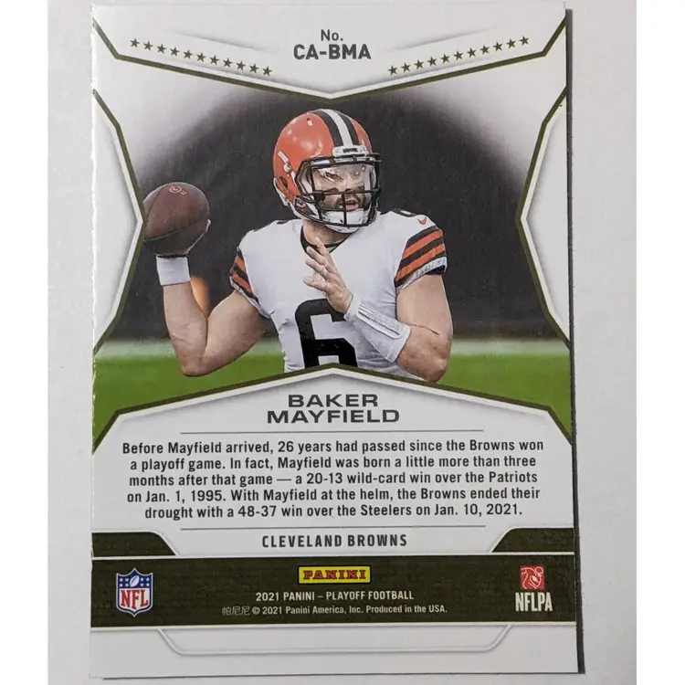 2021 Panini Playoff Call to Arms Baker Mayfield