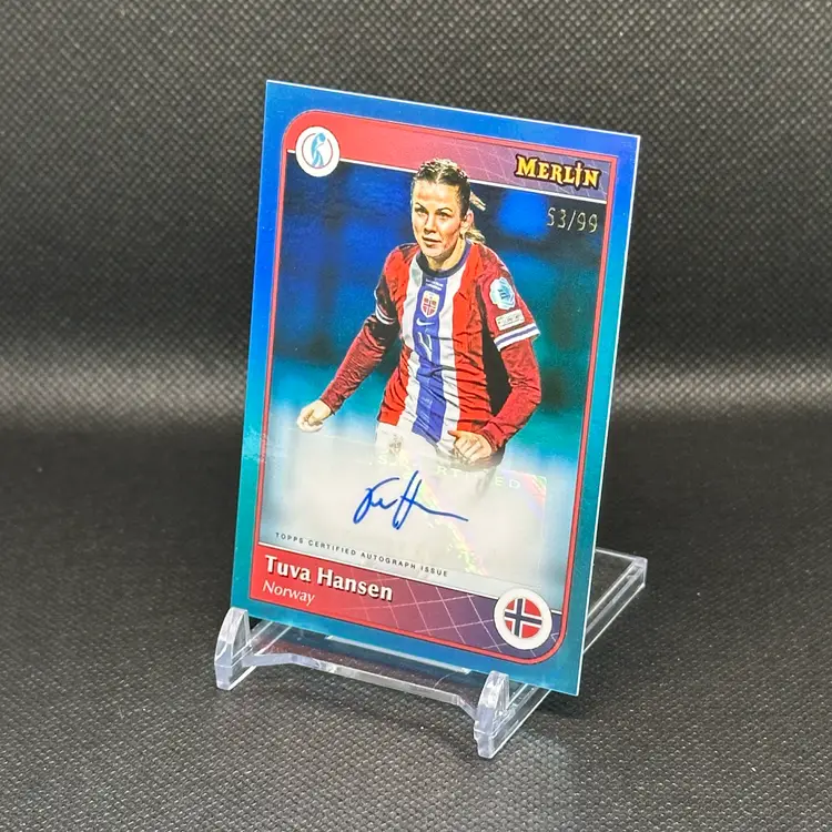Tuva Hansen Auto /99 2025 Topps Merlin Euros Autograph - Norway
