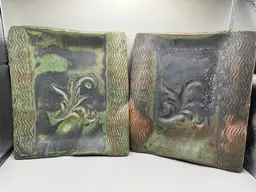 Pair of Small Vintage Handcrafted Ceramic Platters