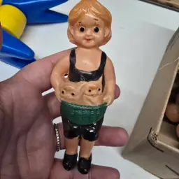 Vintage Plastic Doll with kittens