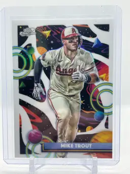 Mike Trout 2025 Topps Cosmic Chrome White Hole SP Los Angeles Angels