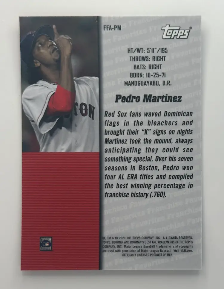 Pedro Martinez Bowman's Best Franchise Favorites Red Sox
