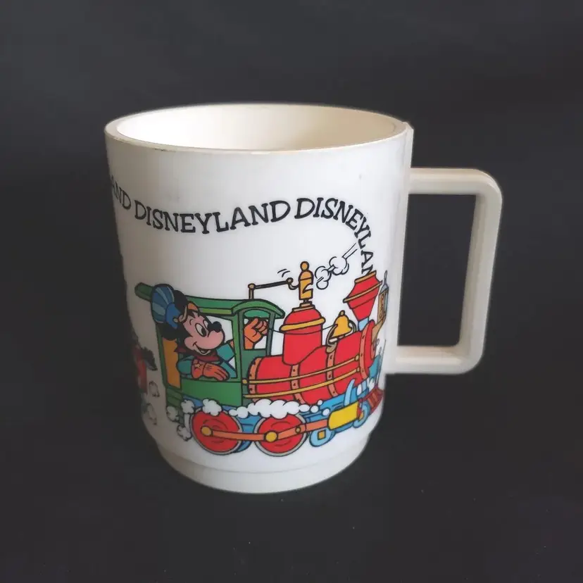 Walt Disney Disneyland Mickey Mouse Club & Friends Deka Plastic Cup Mug Vintage
