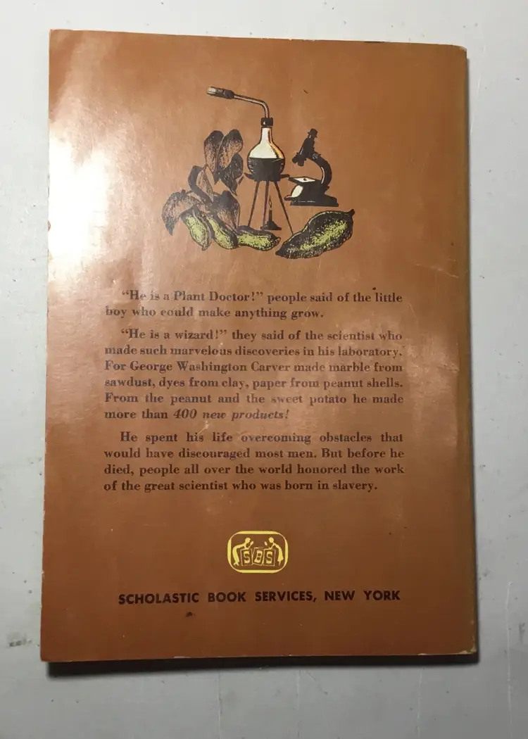 Vintage Book, George Washington Carver, by A.T. White, Scholastic, 1953, 3rd printing
