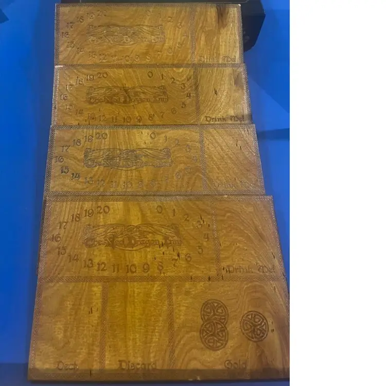 The Red Dragon Inn Wooden Player Boards (4)