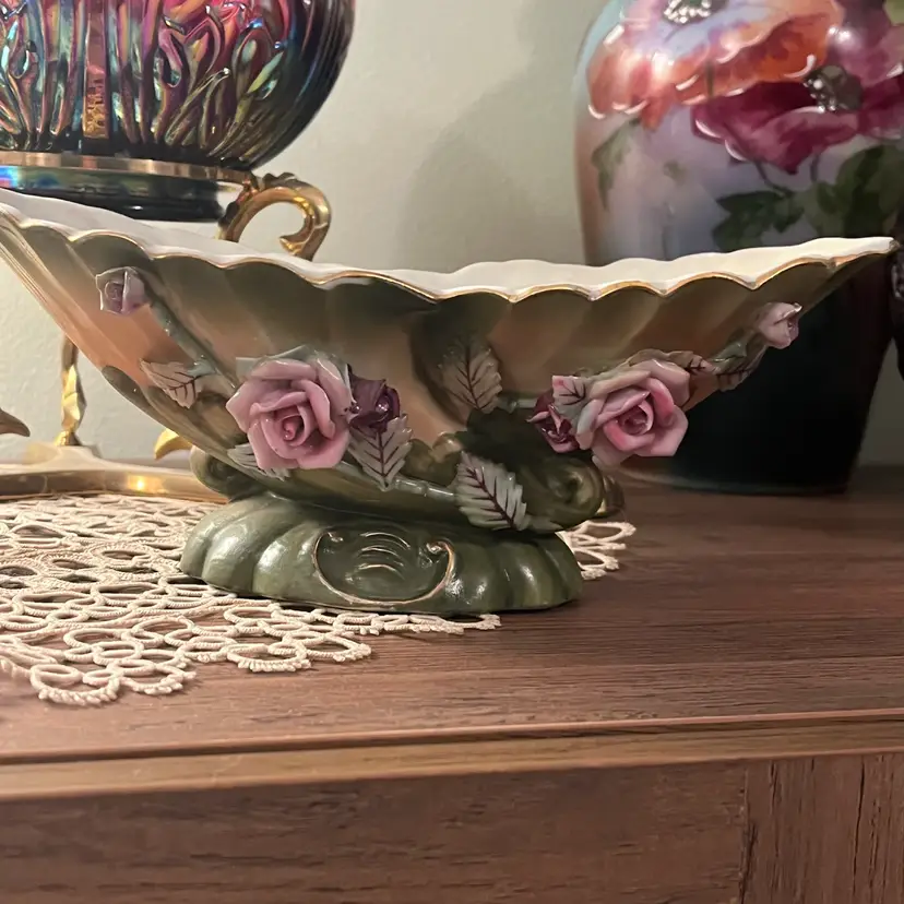 Vintage Art Nouveau Style Porcelain Bowl- As Is