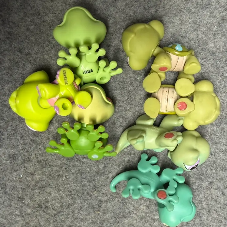 Littlest pet shop: Vintage Frogs And Turtles Lot Of 7
