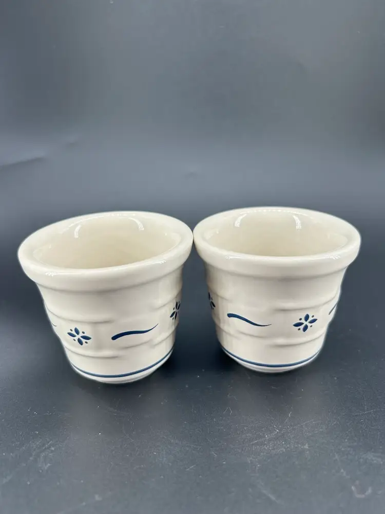 PAIR OF VINTAGE LONGABERGER VOTIVE CANDLE HOLDERS