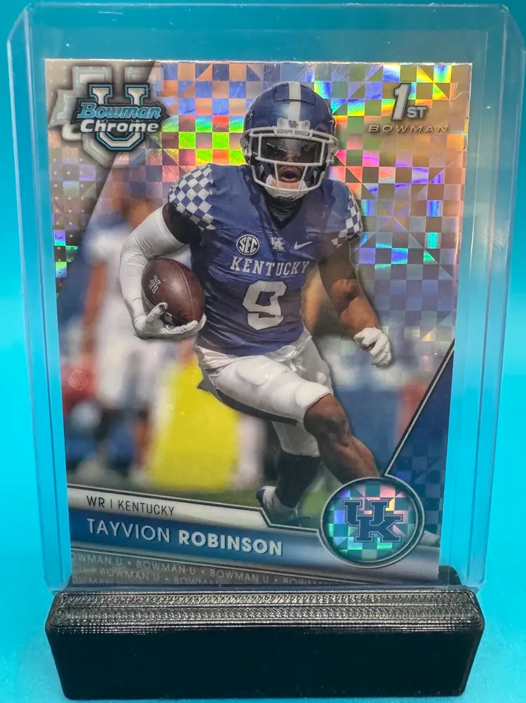 Tayvion Robinson 1st Bowman Chrome U X-Fractor Baltimore Ravens