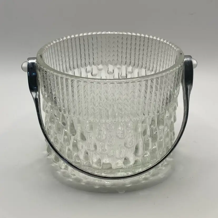 Vintage Teleflora ice bucket With Chrome Handle Made In France (See Photos)