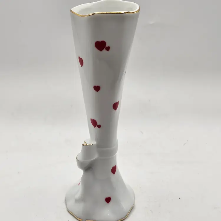 Geo Z. Lefton hearts Vase Vintage 1984 #04386 Valentine's