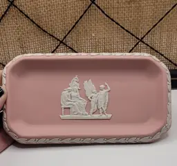 Wedgewood Pink & White Rectangle Dish