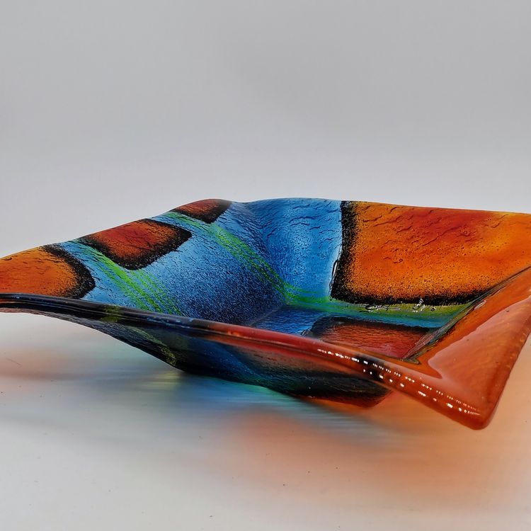 Crate & Barrel Fused Glass Bowl