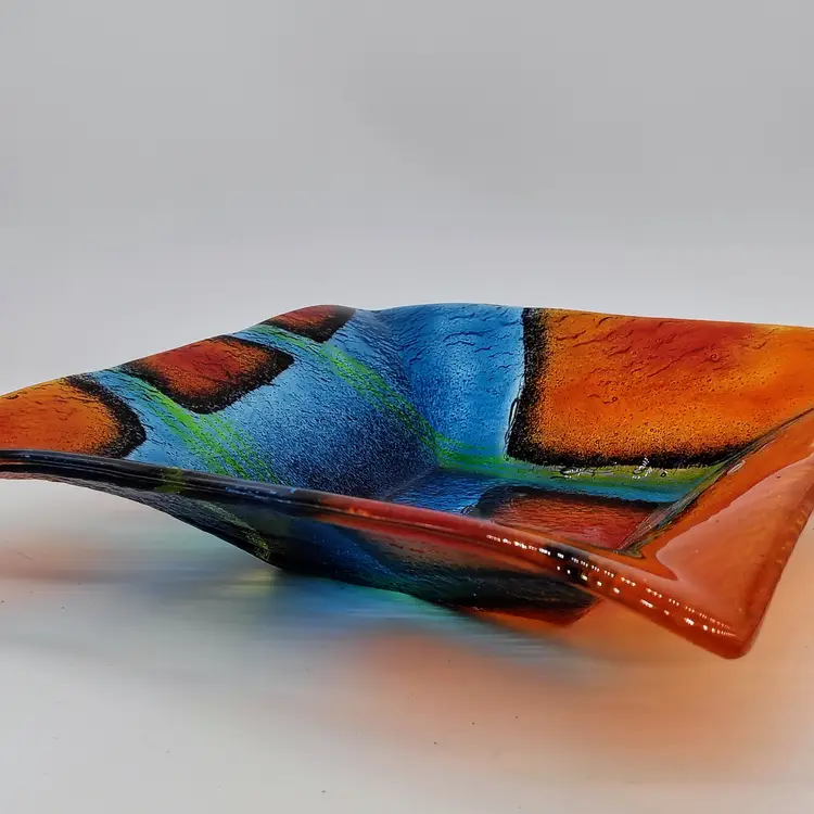 Crate & Barrel Fused Glass Bowl